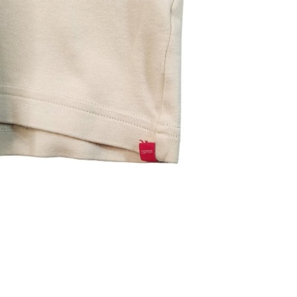 Esprit Long Sleeve Crew Neck Top Beige L - Picture 3 of 7